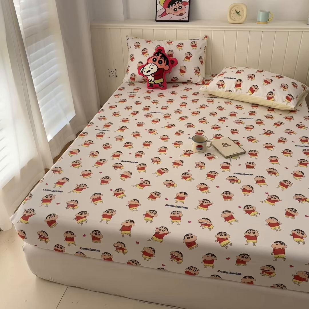 91家纺网 家纺一手货源 找家纺 孩子王家纺 2026新款卡通全棉纯棉正版授权小版蜡笔小新系列单床笠床笠单件单品床笠-含防伪码 无厘头小新