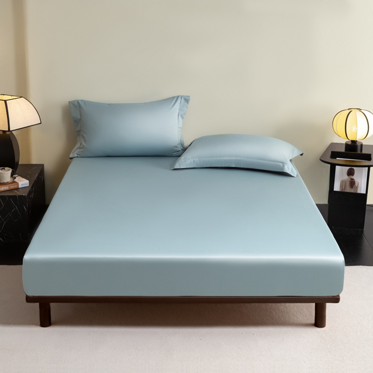 91家纺网 家纺一手货源 找家纺 秀色家纺 2026新款高端Pro+全棉纯棉床笠三件套纯棉床垫保护套简约纯色床套防尘罩单件 梦易-郁兰