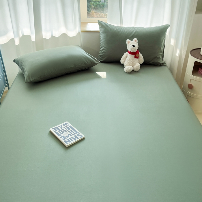 91家纺网 家纺一手货源 找家纺 泽西家纺+V17798841158发大图 2026新款A类全棉纯棉13376单品床单床单单件 军绿