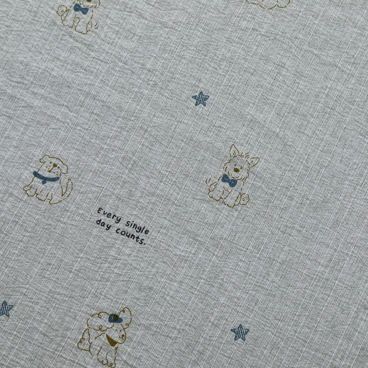 91家纺网 家纺一手货源 找家纺 恋之语 2026新款全棉花边色织水洗棉花边四件套 浅蓝萌宠