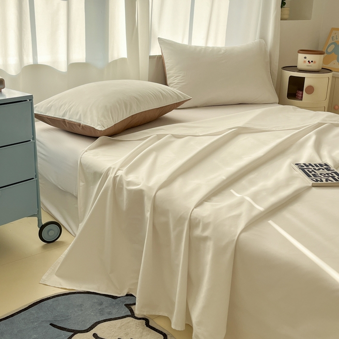 91家纺网 家纺一手货源 找家纺 泽西家纺+V17798841158发大图 2026新款A类全棉纯棉13376单品床单床单单件 露白