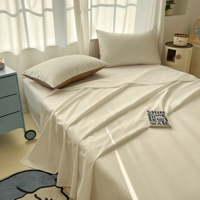 91家纺网 家纺一手货源 找家纺 泽西家纺+V17798841158发大图 2026新款A类全棉纯棉13376单品床单床单单件 露白