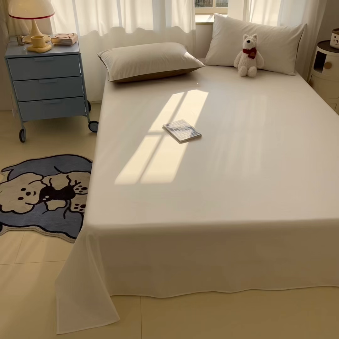 91家纺网 家纺一手货源 找家纺 泽西家纺+V17798841158发大图 2026新款A类全棉纯棉13376单品床单床单单件 露白