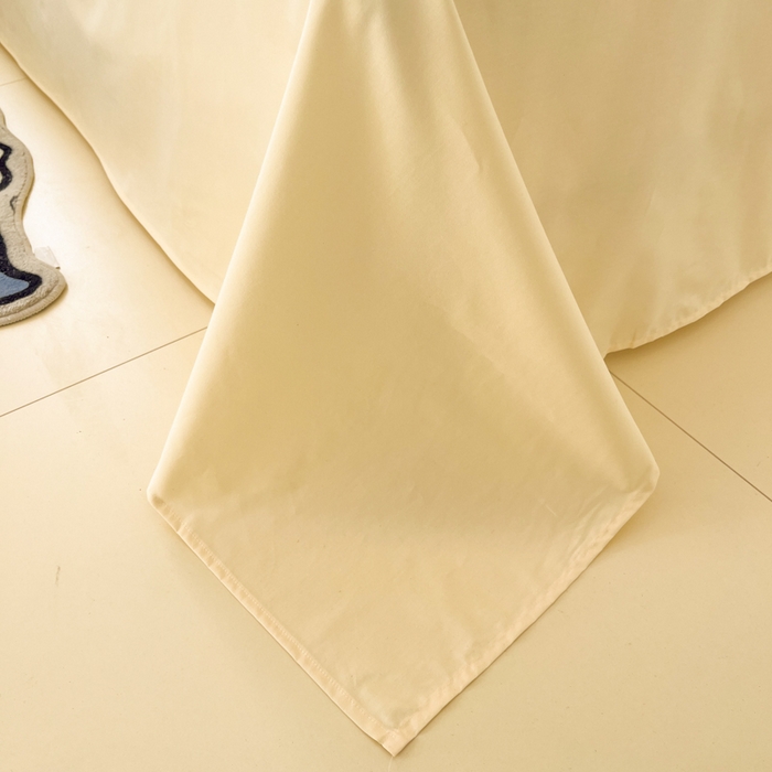 91家纺网 家纺一手货源 找家纺 泽西家纺+V17798841158发大图 2026新款A类全棉纯棉13376单品床单床单单件 奶油黄