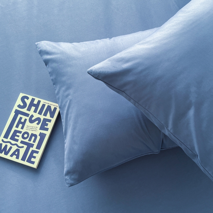 91家纺网 家纺一手货源 找家纺 泽西家纺+V17798841158发大图 2026新款A类全棉纯棉13376单品床单床单单件 牛仔蓝