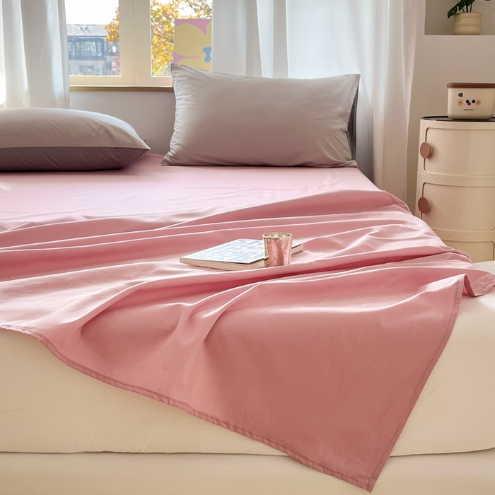 91家纺网 家纺一手货源 找家纺 泽西家纺+V17798841158发大图 2026新款A类全棉纯棉13376单品床单床单单件 暖豆沙