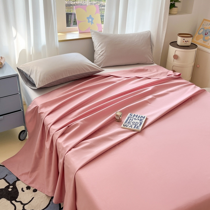 91家纺网 家纺一手货源 找家纺 泽西家纺+V17798841158发大图 2026新款A类全棉纯棉13376单品床单床单单件 暖豆沙