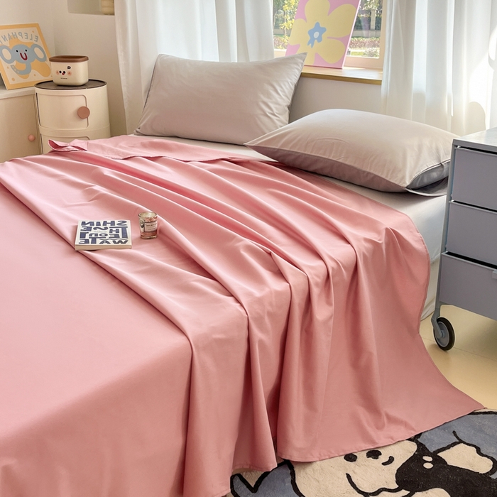 91家纺网 家纺一手货源 找家纺 泽西家纺+V17798841158发大图 2026新款A类全棉纯棉13376单品床单床单单件 暖豆沙