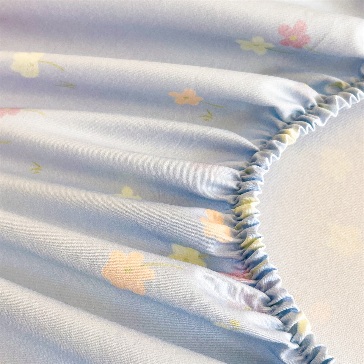 91家纺网 家纺一手货源 找家纺 笙意家纺 2026新款50S全棉纯棉毛巾绣单品床笠床笠单件 甜心kt