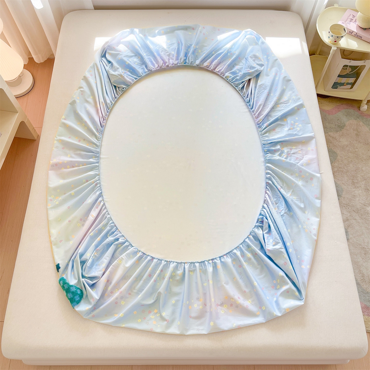 91家纺网 家纺一手货源 找家纺 笙意家纺 2026新款50S全棉纯棉毛巾绣单品床笠床笠单件 甜心kt