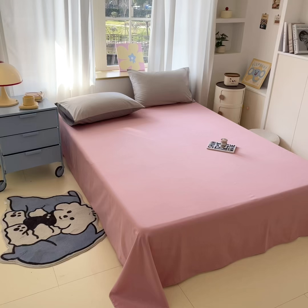 91家纺网 家纺一手货源 找家纺 泽西家纺+V17798841158发大图 2026新款A类全棉纯棉13376单品床单床单单件 暖豆沙