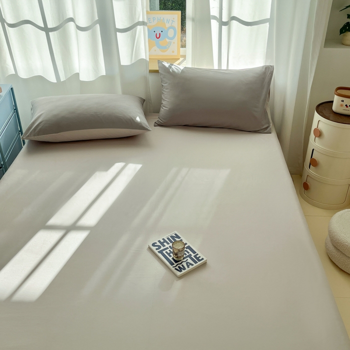 91家纺网 家纺一手货源 找家纺 泽西家纺+V17798841158发大图 2026新款A类全棉纯棉13376单品床单床单单件 浅米灰