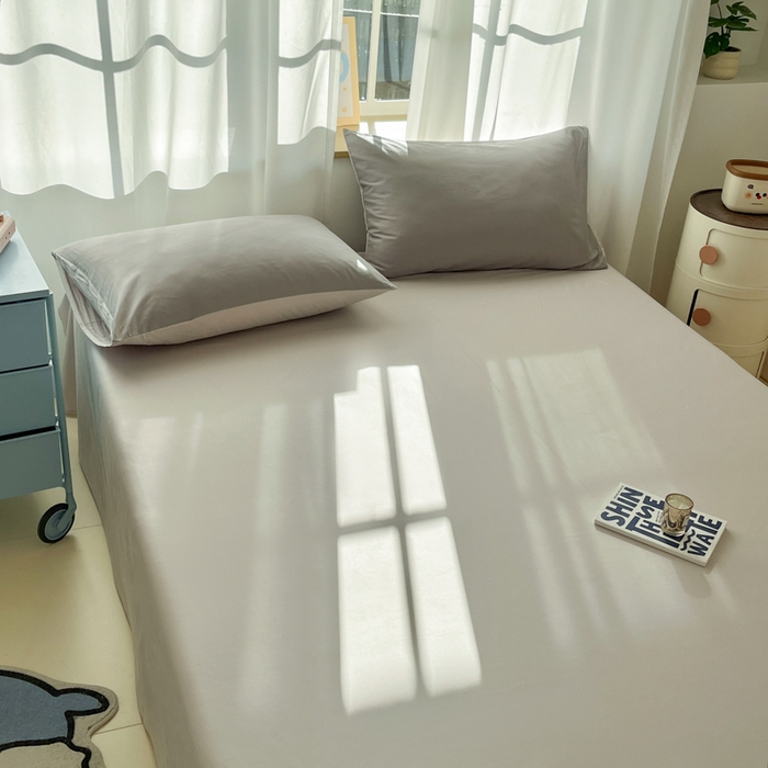 91家纺网 家纺一手货源 找家纺 泽西家纺+V17798841158发大图 2026新款A类全棉纯棉13376单品床单床单单件 浅米灰