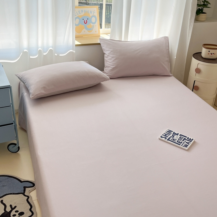 91家纺网 家纺一手货源 找家纺 泽西家纺+V17798841158发大图 2026新款A类全棉纯棉13376单品床单床单单件 微微紫