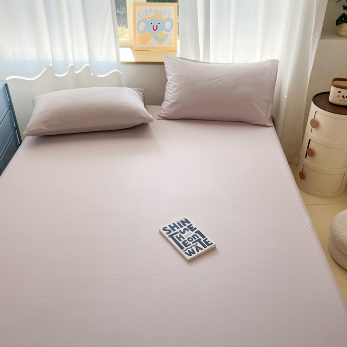 91家纺网 家纺一手货源 找家纺 泽西家纺+V17798841158发大图 2026新款A类全棉纯棉13376单品床单床单单件 微微紫