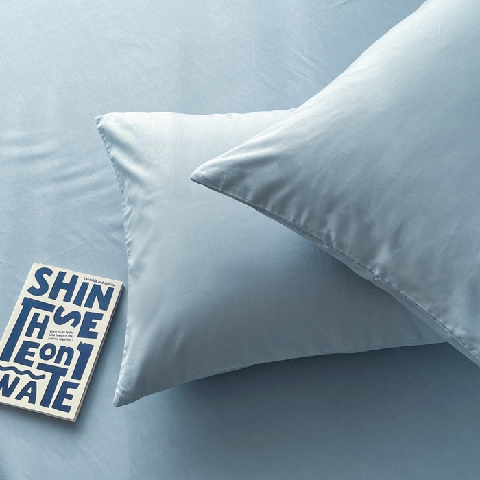 91家纺网 家纺一手货源 找家纺 泽西家纺+V17798841158发大图 2026新款A类全棉纯棉13376单品床单床单单件 雾蓝