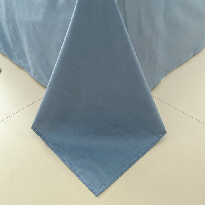 91家纺网 家纺一手货源 找家纺 泽西家纺+V17798841158发大图 2026新款A类全棉纯棉13376单品床单床单单件 雾蓝