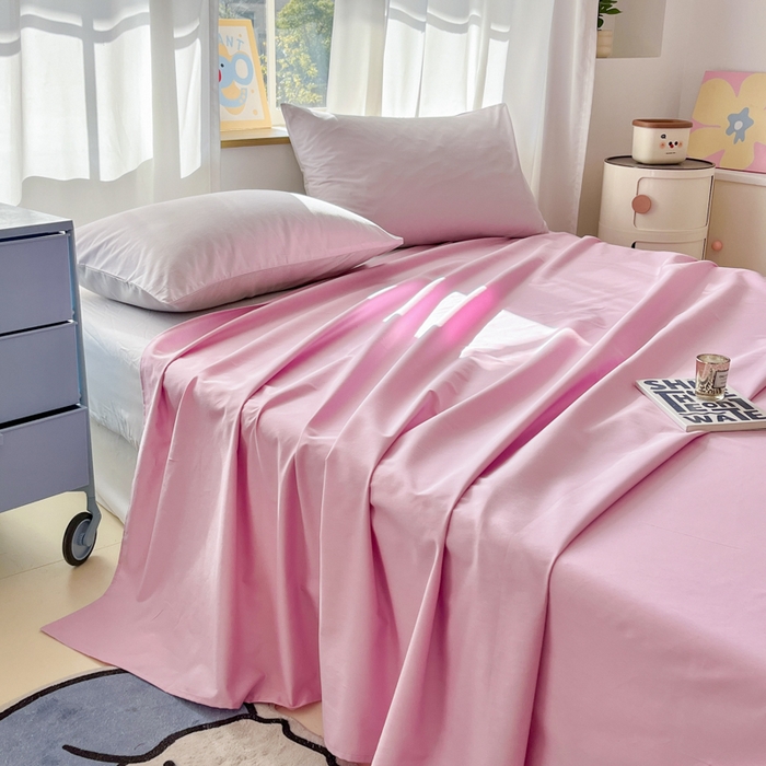 91家纺网 家纺一手货源 找家纺 泽西家纺+V17798841158发大图 2026新款A类全棉纯棉13376单品床单床单单件 芋泥紫