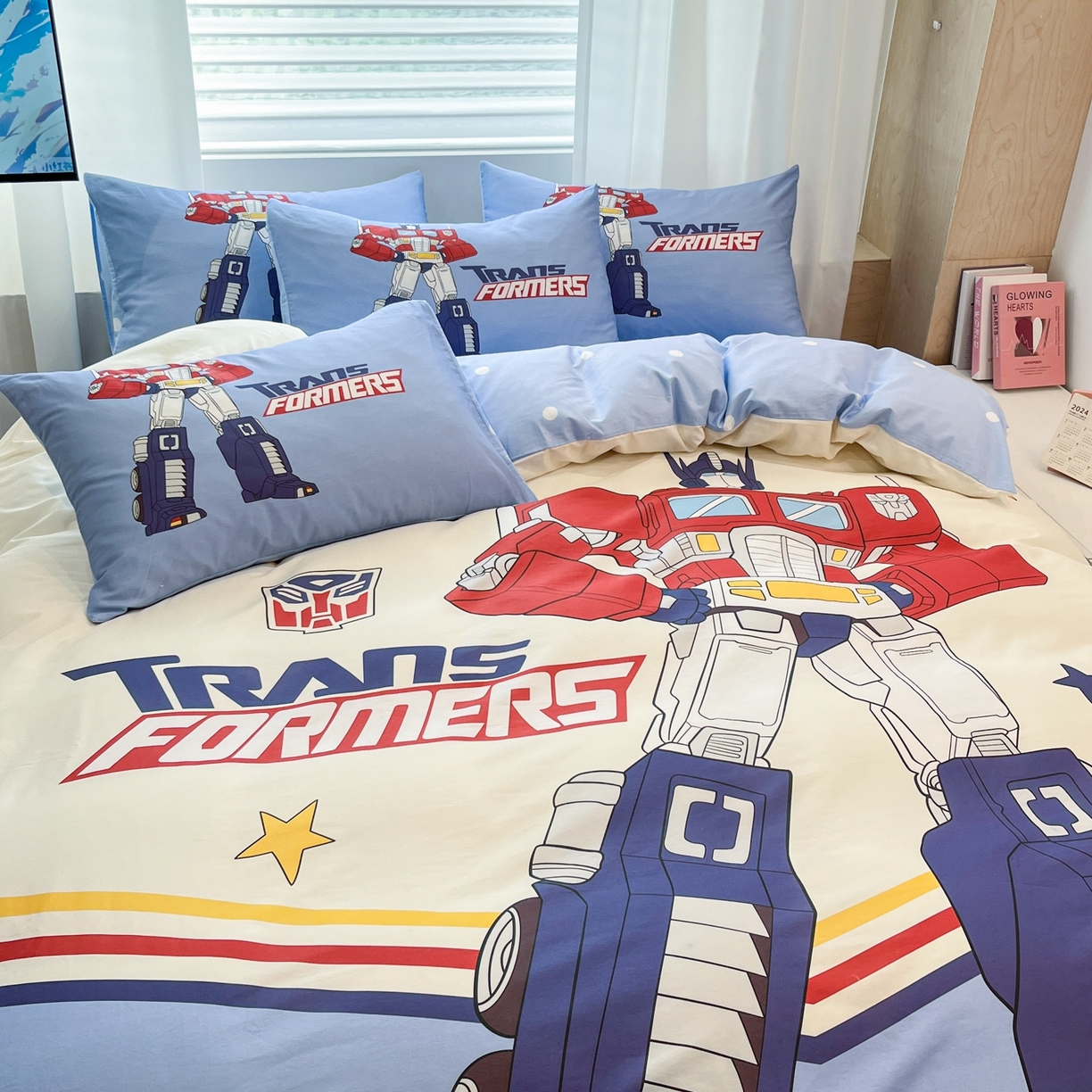 91家纺网 家纺一手货源 找家纺 （总）孩子王家纺 2026新款卡通全棉纯棉正版授权大版变形金刚四件套