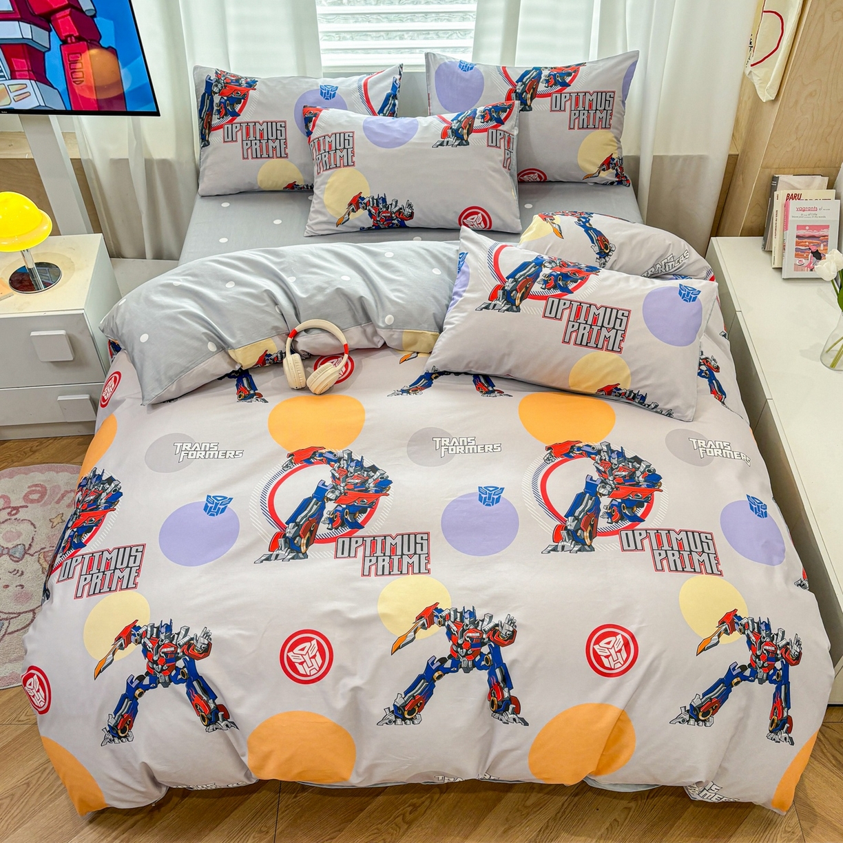 91家纺网 家纺一手货源 找家纺 （总）孩子王家纺 2026新款卡通全棉纯棉正版授权大版变形金刚四件套