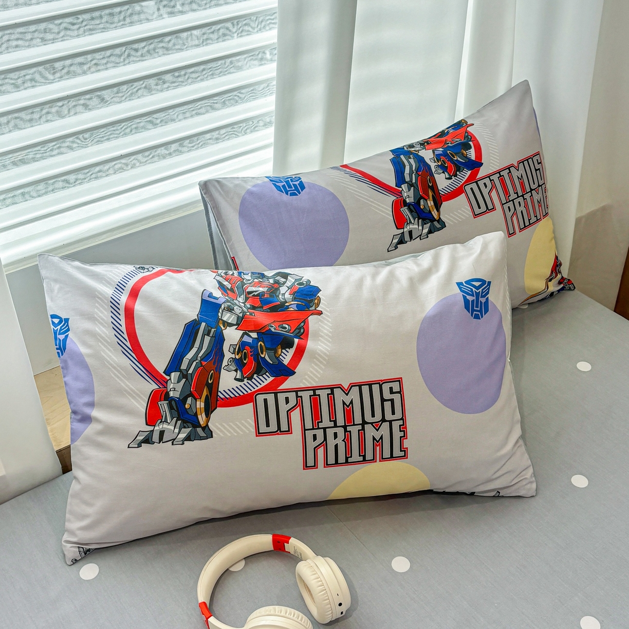 91家纺网 家纺一手货源 找家纺 孩子王家纺 2026新款卡通全棉纯棉正版授权大版变形金刚四件套 变形机甲