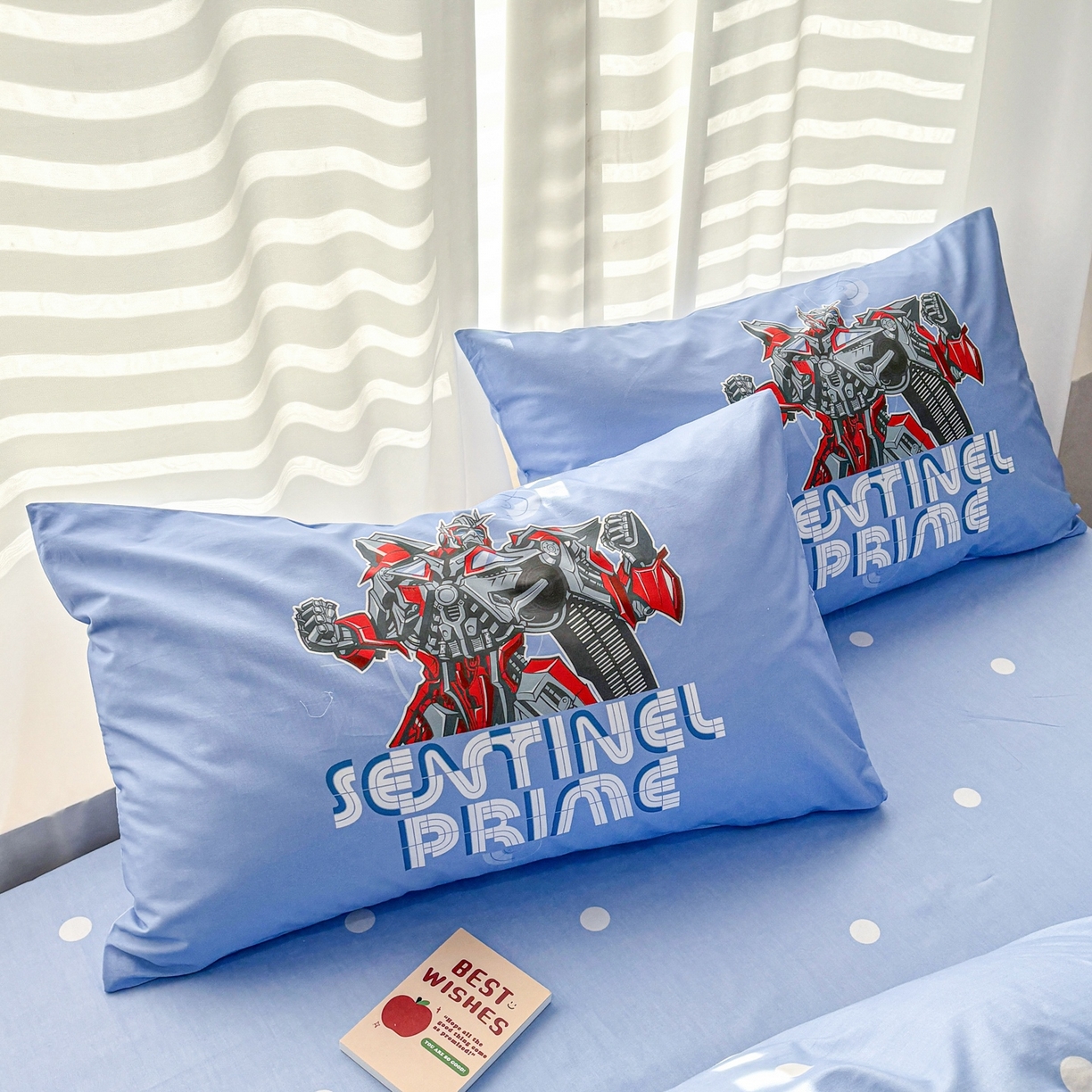 91家纺网 家纺一手货源 找家纺 孩子王家纺 2026新款卡通全棉纯棉正版授权大版变形金刚四件套 热血金刚