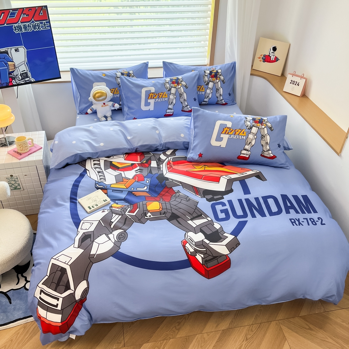 91家纺网 家纺一手货源 找家纺 孩子王家纺 2026新款卡通全棉纯棉正版授权大版变形金刚四件套 钢铁侠