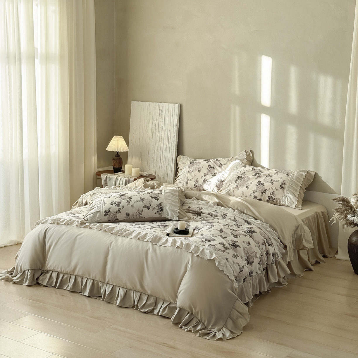 91家纺网 家纺一手货源 找家纺 （总）亲亲公主 2026新款全棉法式棉麻四件套（券后控价不低于 338）