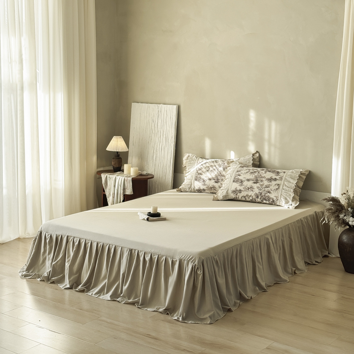 91家纺网 家纺一手货源 找家纺 亲亲公主 2026新款全棉法式棉麻四件套（券后控价不低于 338） 法式庄园