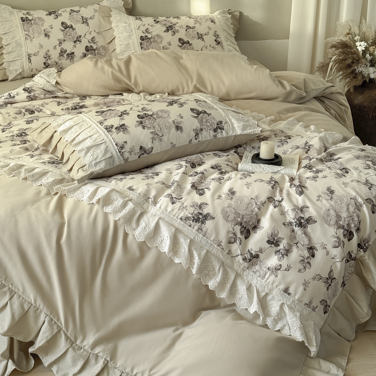 91家纺网 家纺一手货源 找家纺 （总）亲亲公主 2026新款全棉法式棉麻四件套（券后控价不低于 338）