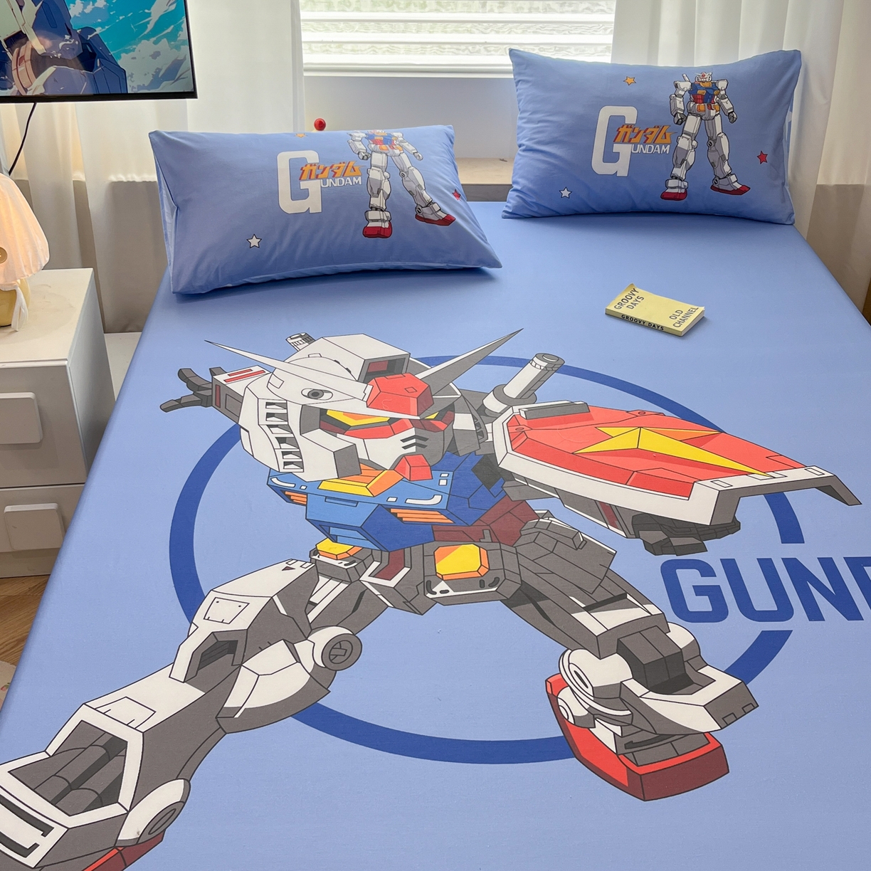 91家纺网 家纺一手货源 找家纺 孩子王家纺 2026新款卡通全棉纯棉正版授权大版变形金刚单床笠床笠单件 钢铁侠