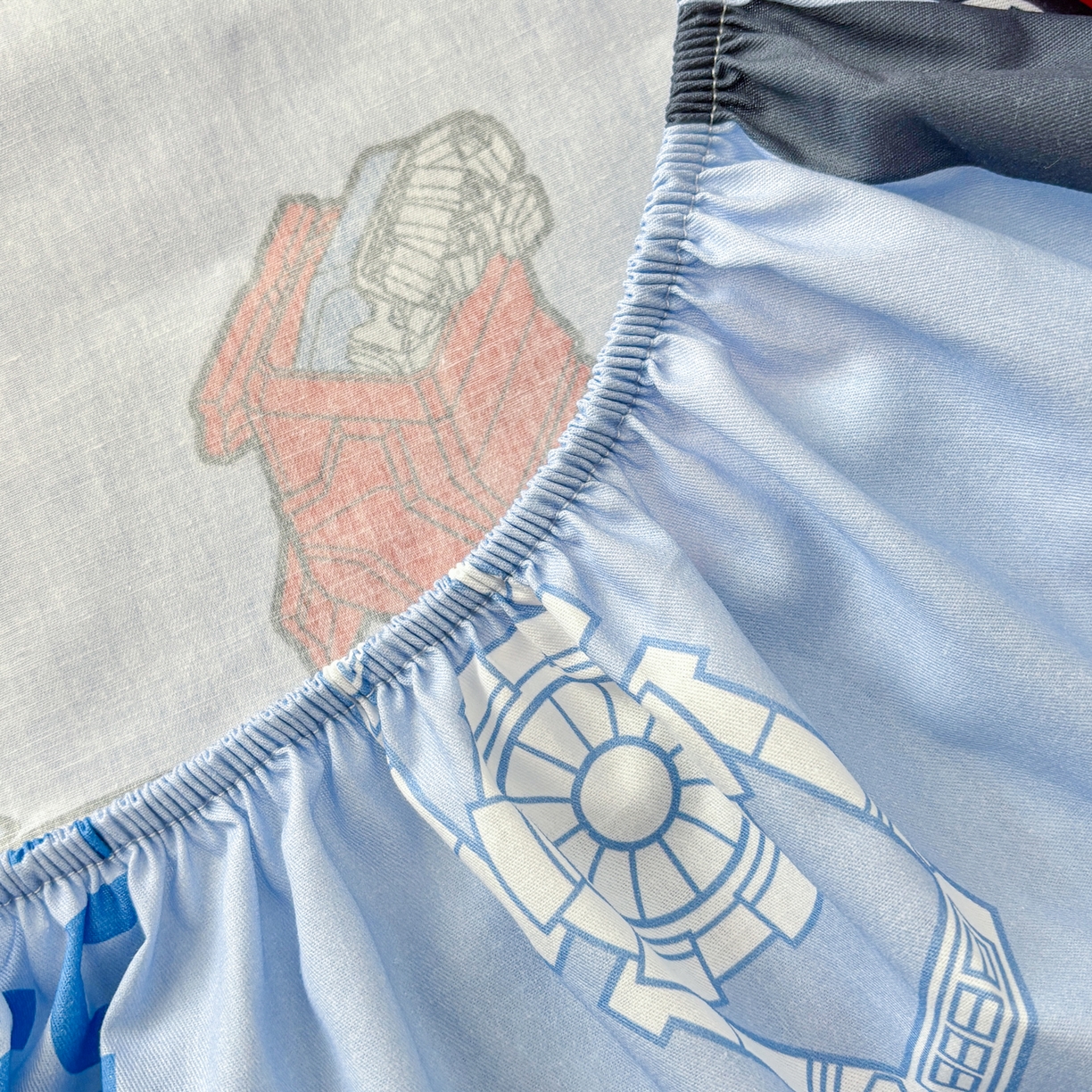 91家纺网 家纺一手货源 找家纺 孩子王家纺 2026新款卡通全棉纯棉正版授权大版变形金刚单床笠床笠单件 领袖擎天柱