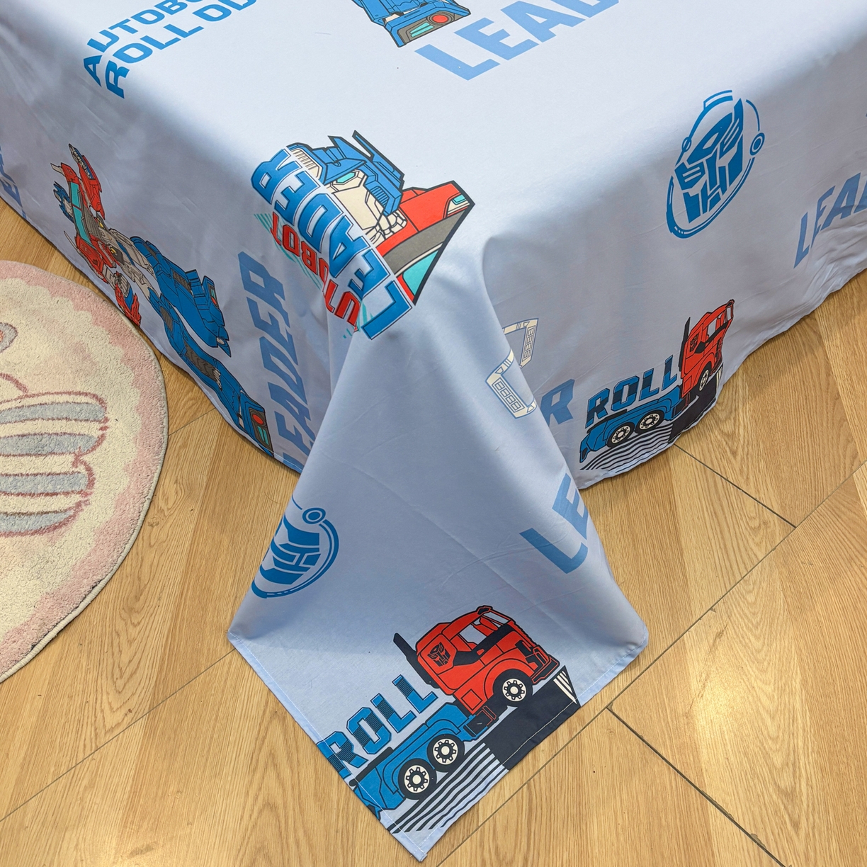 91家纺网 家纺一手货源 找家纺 孩子王家纺 2026新款卡通全棉纯棉正版授权大版变形金刚单床单床单单件 领袖擎天柱