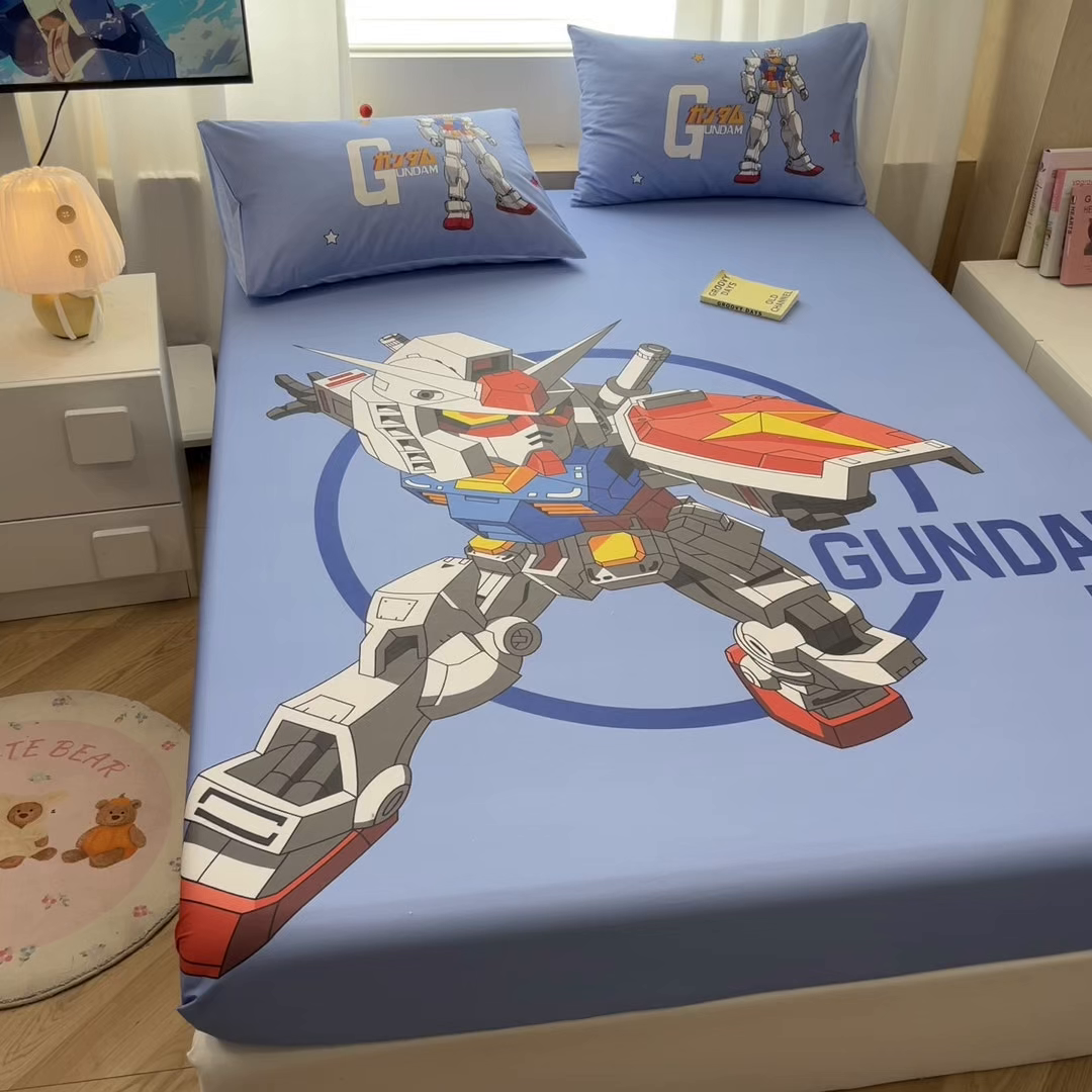 91家纺网 家纺一手货源 找家纺 孩子王家纺 2026新款卡通全棉纯棉正版授权大版变形金刚单床笠床笠单件 钢铁侠