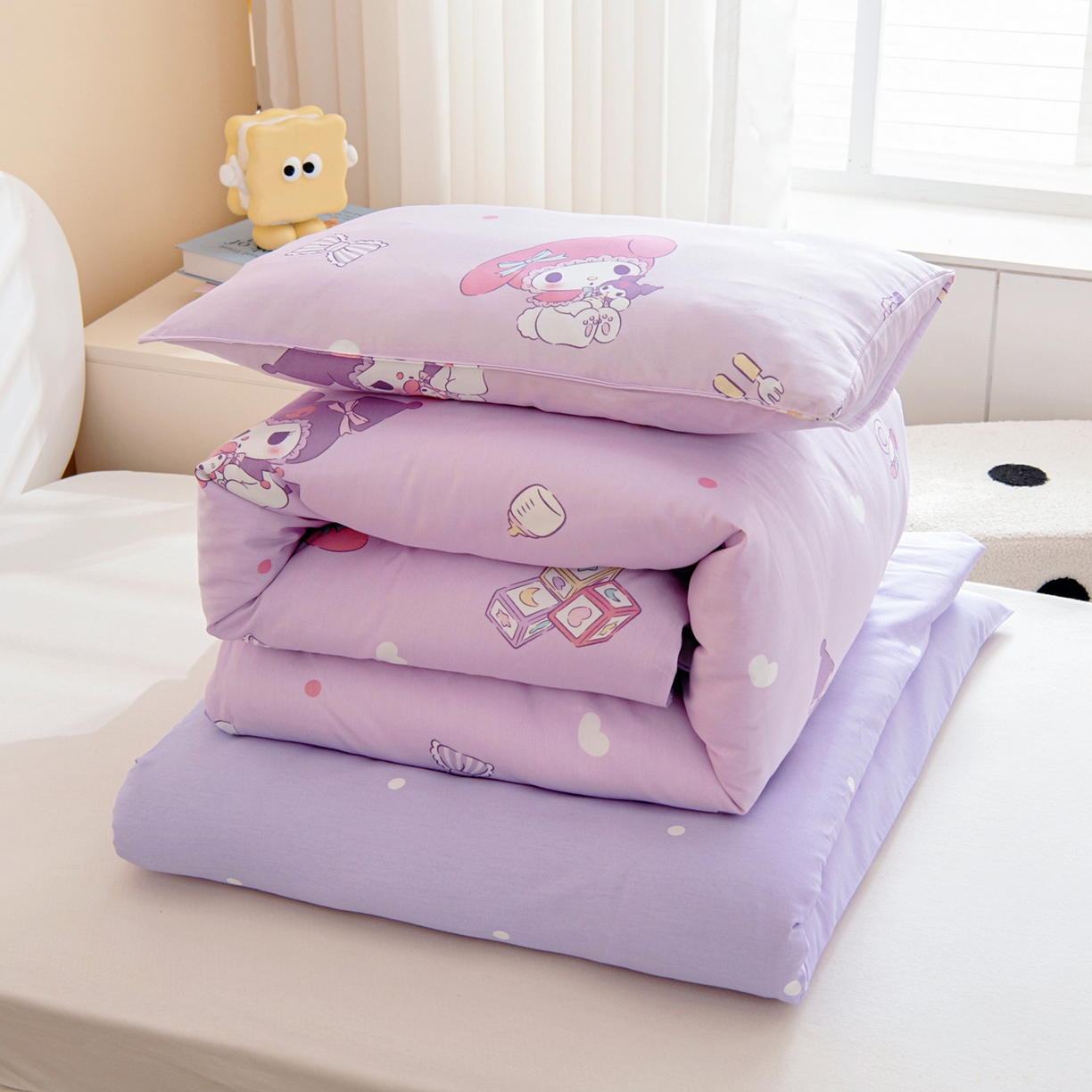 （总）孩子王家纺 2026新款卡通全棉纯棉正版授权三丽鸥幼儿园套件三件套六件套多件套