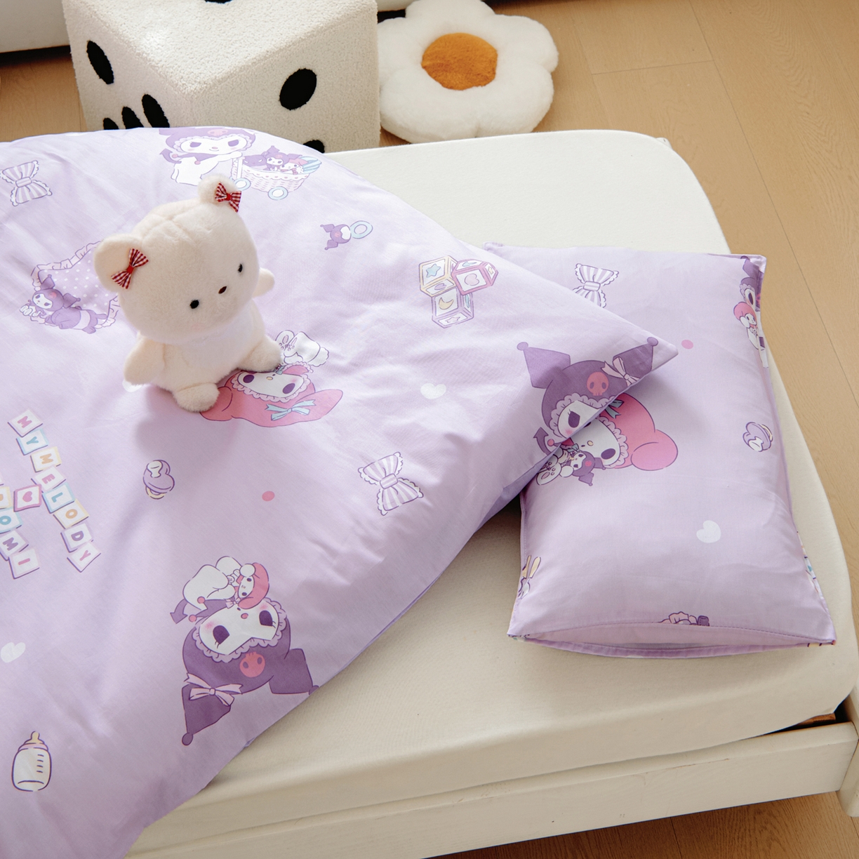 91家纺网 家纺一手货源 找家纺 （总）孩子王家纺 2026新款卡通全棉纯棉正版授权三丽鸥幼儿园套件三件套六件套多件套