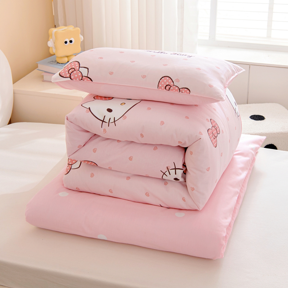 91家纺网 家纺一手货源 找家纺 （总）孩子王家纺 2026新款卡通全棉纯棉正版授权三丽鸥幼儿园套件三件套六件套多件套