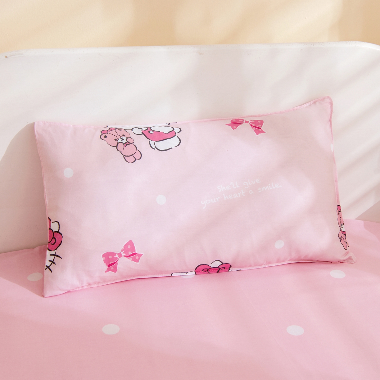 91家纺网 家纺一手货源 找家纺 孩子王家纺 2026新款卡通全棉纯棉正版授权三丽鸥幼儿园套件三件套六件套多件套 甜甜kt