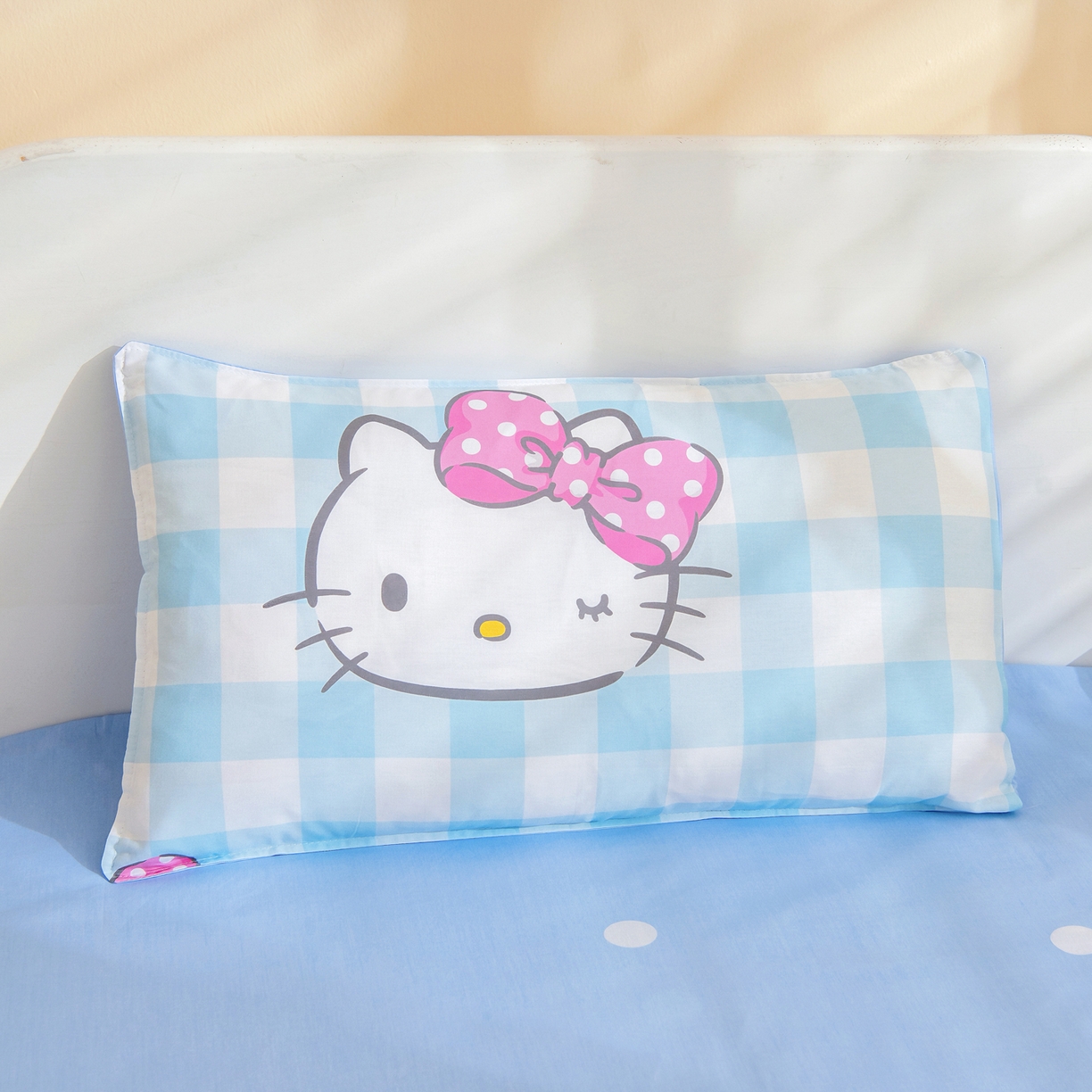 91家纺网 家纺一手货源 找家纺 孩子王家纺 2026新款卡通全棉纯棉正版授权三丽鸥幼儿园套件三件套六件套多件套 甜美kt