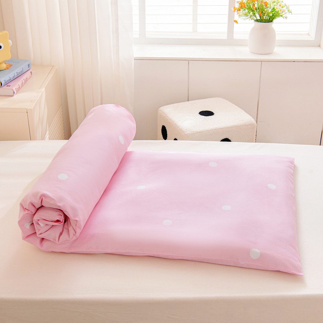 91家纺网 家纺一手货源 找家纺 孩子王家纺 2026新款卡通全棉纯棉正版授权三丽鸥幼儿园套件三件套六件套多件套 晚安美乐蒂