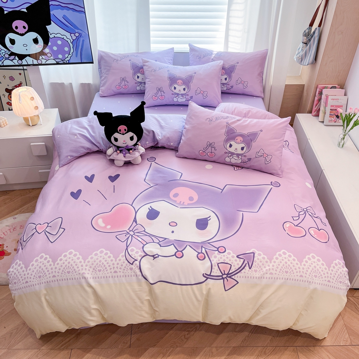 （总）孩子王家纺 2026新款卡通全棉纯棉正版授权大版三丽鸥系列四件套