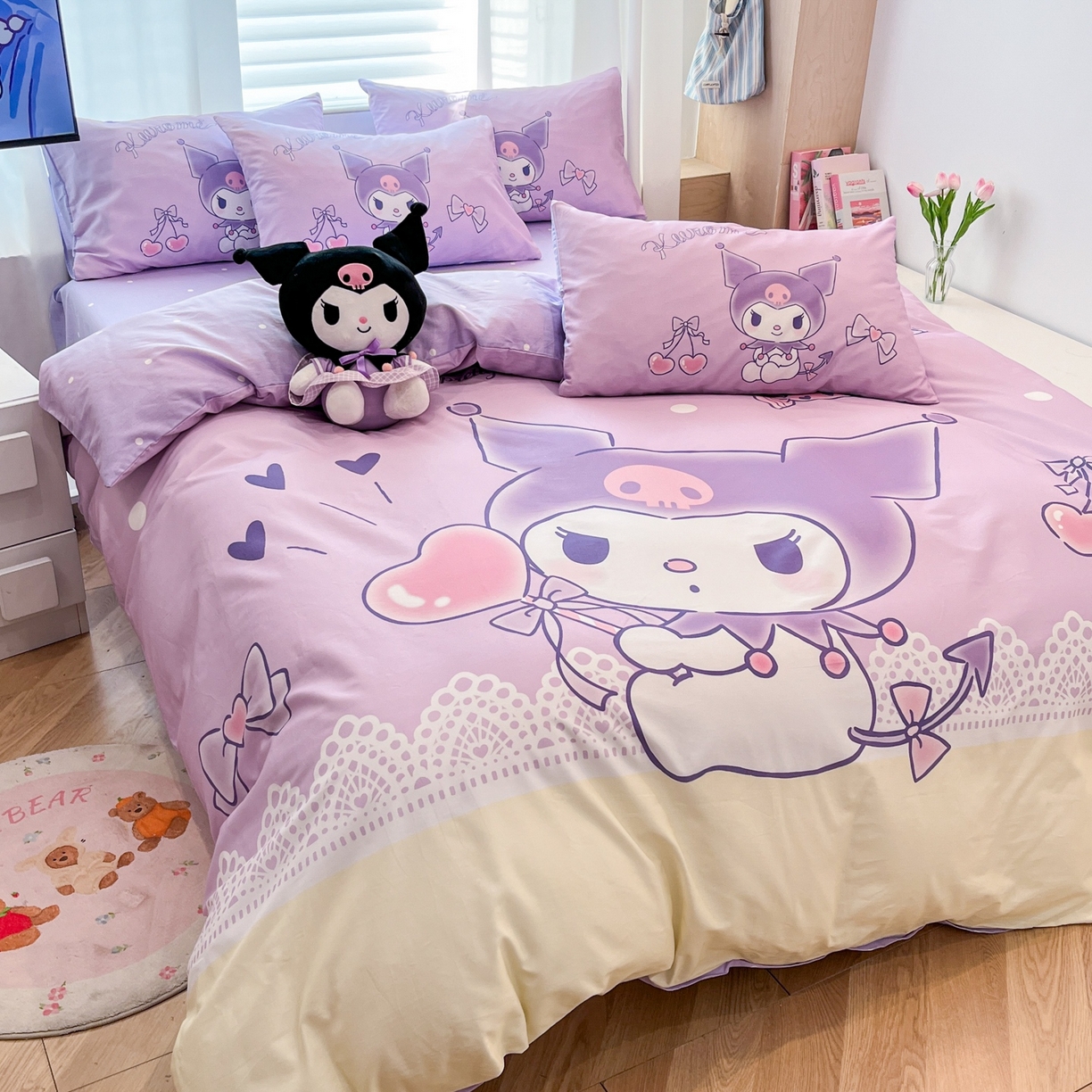 91家纺网 家纺一手货源 找家纺 （总）孩子王家纺 2026新款卡通全棉纯棉正版授权大版三丽鸥系列四件套