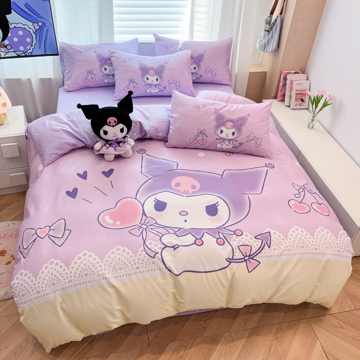 91家纺网 家纺一手货源 找家纺 （总）孩子王家纺 2026新款卡通全棉纯棉正版授权大版三丽鸥系列四件套