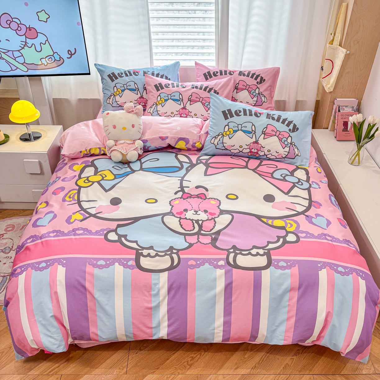 91家纺网 家纺一手货源 找家纺 （总）孩子王家纺 2026新款卡通全棉纯棉正版授权大版三丽鸥系列四件套