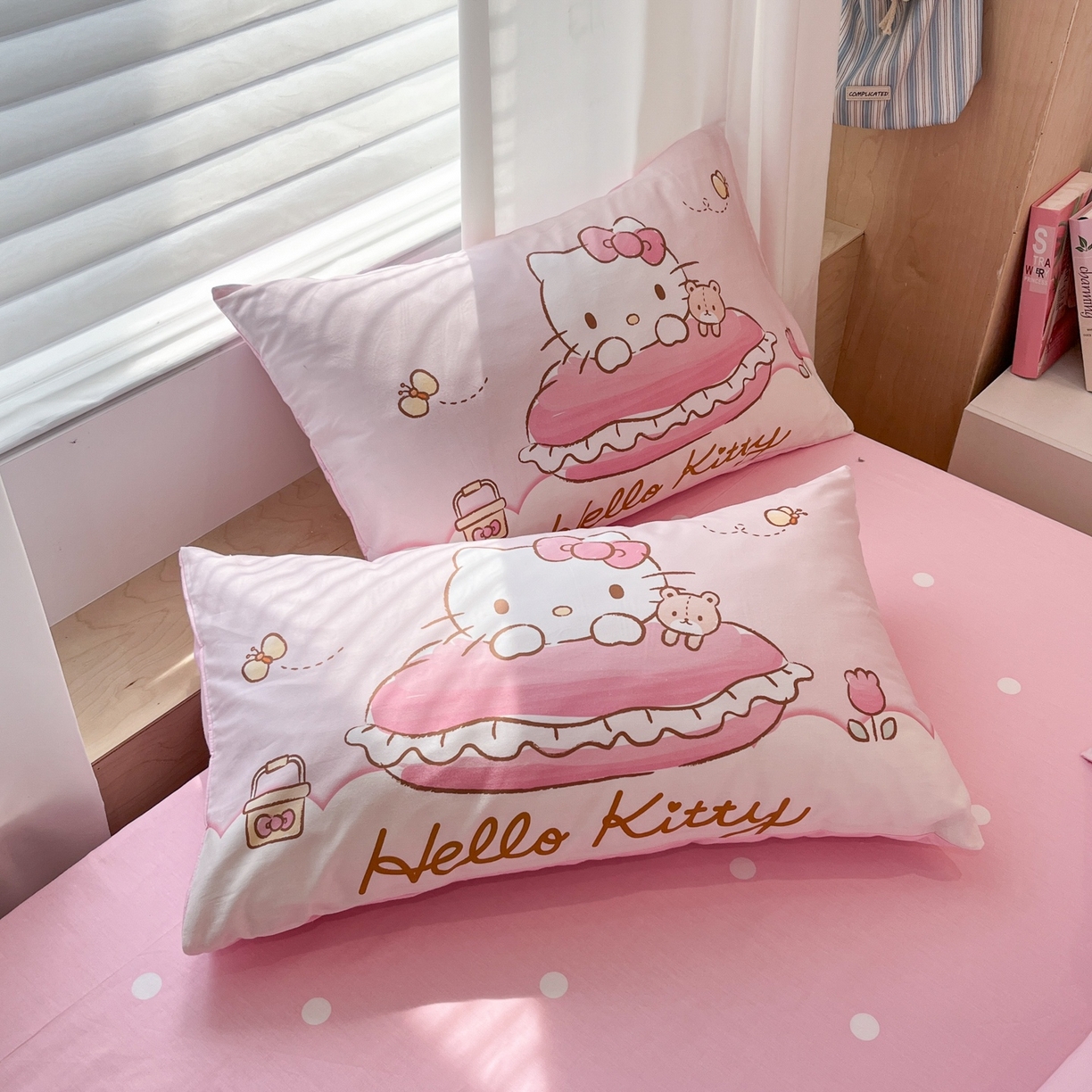 91家纺网 家纺一手货源 找家纺 孩子王家纺 2026新款卡通全棉纯棉正版授权大版三丽鸥系列四件套 香香kt