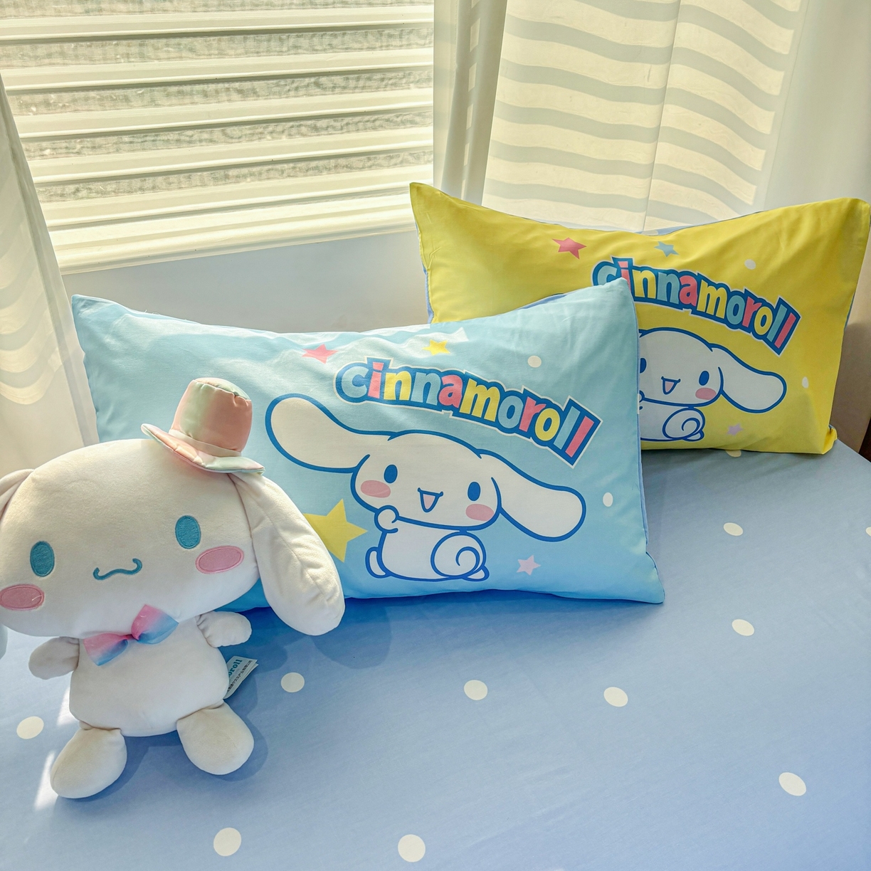 91家纺网 家纺一手货源 找家纺 孩子王家纺 2026新款卡通全棉纯棉正版授权大版三丽鸥系列四件套 星光大耳狗