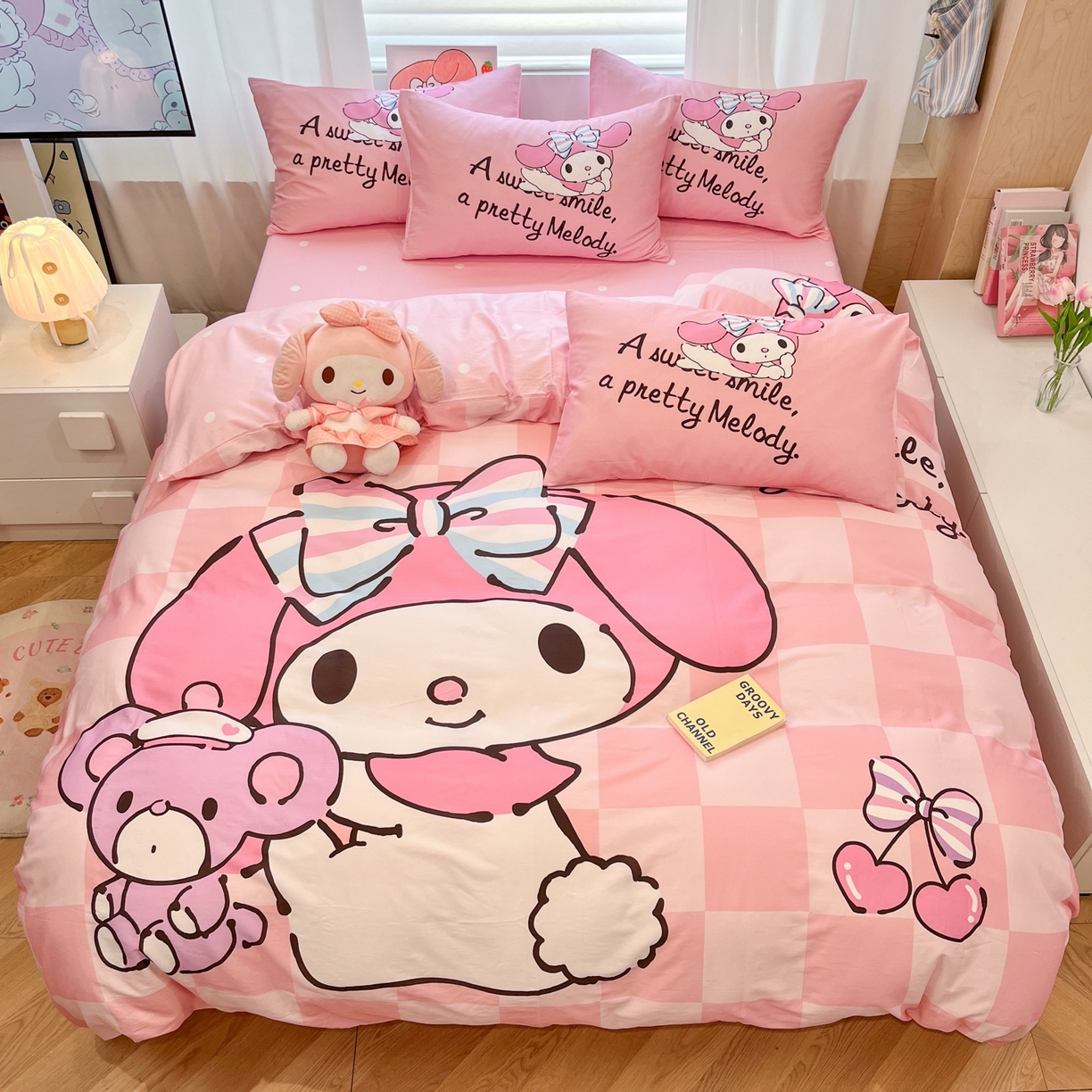 91家纺网 家纺一手货源 找家纺 孩子王家纺 2026新款卡通全棉纯棉正版授权大版三丽鸥系列四件套 好伙伴