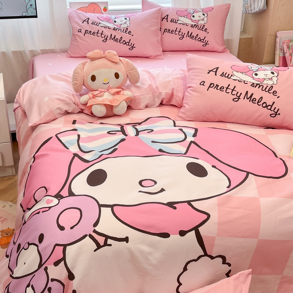 91家纺网 家纺一手货源 找家纺 孩子王家纺 2026新款卡通全棉纯棉正版授权大版三丽鸥系列四件套 好伙伴