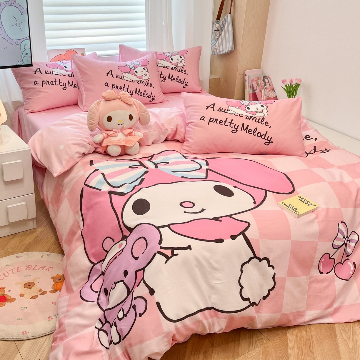 91家纺网 家纺一手货源 找家纺 孩子王家纺 2026新款卡通全棉纯棉正版授权大版三丽鸥系列四件套 好伙伴