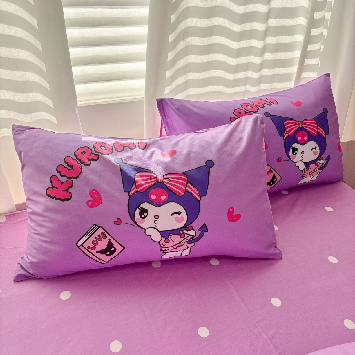 91家纺网 家纺一手货源 找家纺 孩子王家纺 2026新款卡通全棉纯棉正版授权大版三丽鸥系列四件套 睡梦库洛米